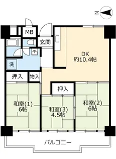 UR南港ひかりの【5階】の間取り