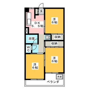 エスポワール岩倉【1階】の間取り