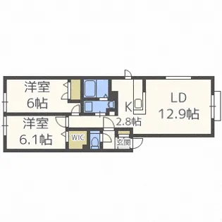 パストラーレワン・テン白石【1階】の間取り