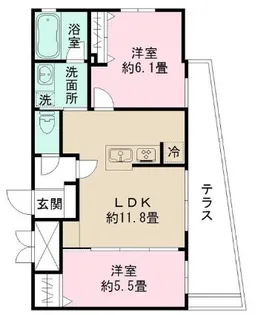 ソレーユ 東中野【1階】の間取り