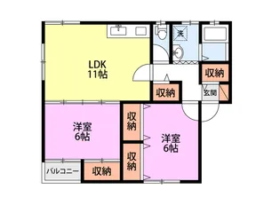 サンハイツ【1階】の間取り