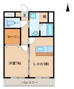 マリベール鶴島【3階】の間取り