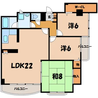 メゾン筑波嶺(熊谷市銀座)【6階】の間取り