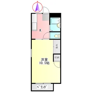 メゾネットタカギA【2階】の間取り