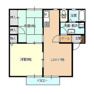 メープルタウンA【1階】の間取り