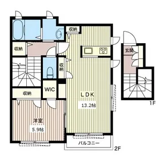 シェ・グランメール【2階】の間取り