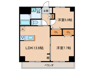アザレア八田【10階】の間取り