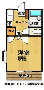 ハイツゆーかりII【1階】の間取り