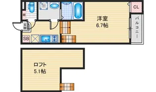 ハーモニーテラス原V【2階】の間取り