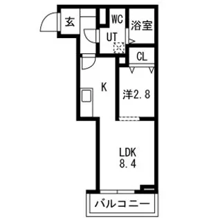 メリディアン泉パークタウン高森【1階】の間取り