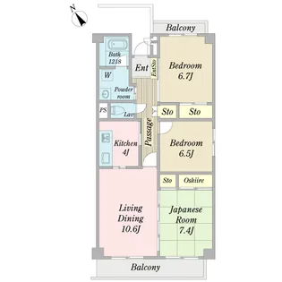 テレパレス稲毛【3階】の間取り