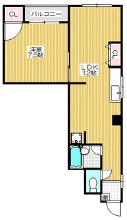 ハイツ浮田【6階】の間取り