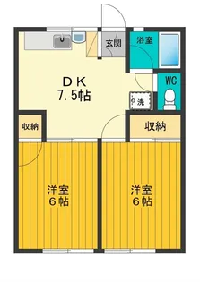 シティハイムシンメイB【1階】の間取り