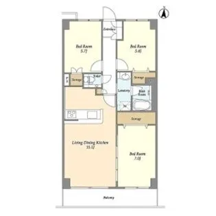 ヒルトップ・スクエアー【12階】の間取り