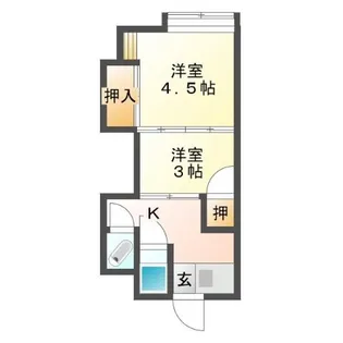 郷谷コーポ【1階】の間取り