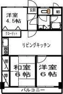 ヴィラエスポワール赤塚【5階】の間取り