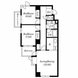 自由ヶ丘サニーヒルズ【3階】の間取り
