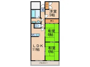 エトワールヤマト【3階】の間取り