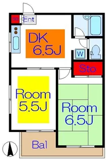 磯貝マンション【1階】の間取り