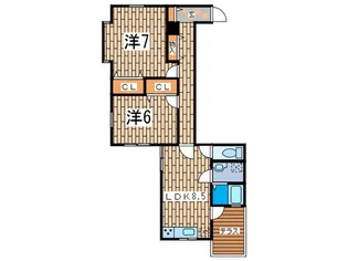 シ-サイドテラスV【1階】の間取り