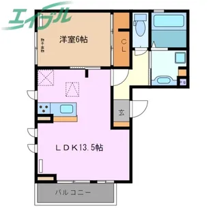 アンファン ナッツ【2階】の間取り