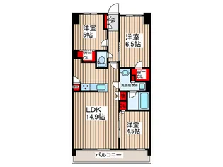 レーベン川口並木VERTEAの間取り