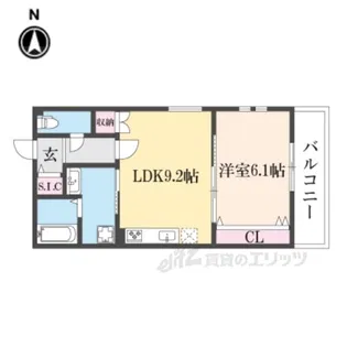 FORCE西院【2階】の間取り