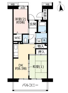URコンフォール東鳩ヶ谷【6階】の間取り