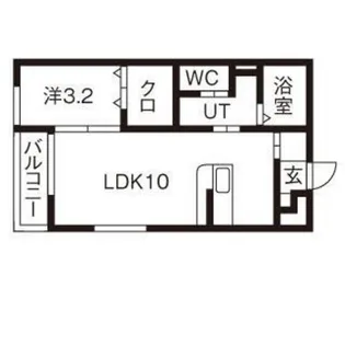 プレステージ小原田B【1階】の間取り