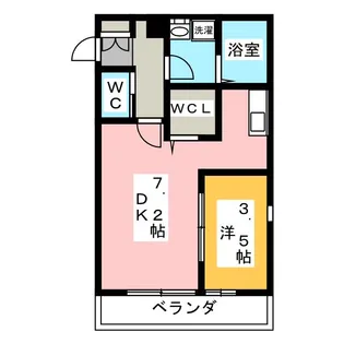 リアン・プリエール【1階】の間取り