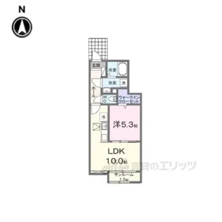 ルミエール-D【1階】の間取り