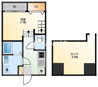 MODERN PALAZZO 戸石BRILLER【1階】の間取り