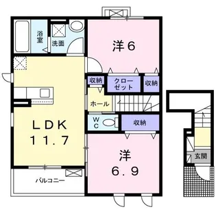 カルドラルーチェ【2階】の間取り