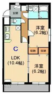 Y・フジビル新白河【2階】の間取り