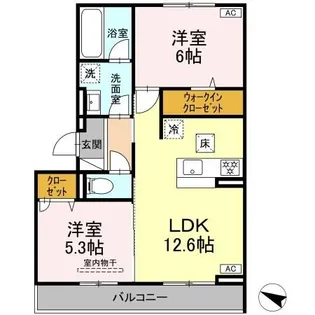 メゾン梅木【1階】の間取り