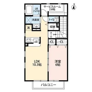 桜ハイツ【2階】の間取り