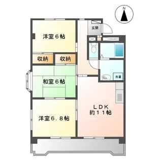 第3横吹小菅ビル【2階】の間取り