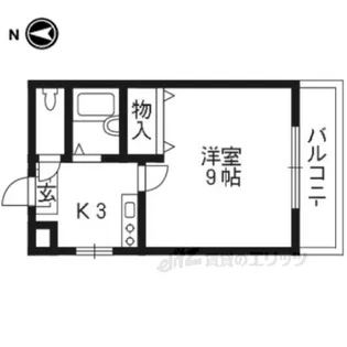 ヴィルラ北白川【1階】の間取り