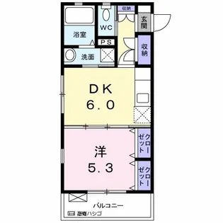 カルム ブローテ【2階】の間取り