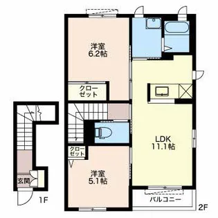 ジャルディーノ・T【2階】の間取り