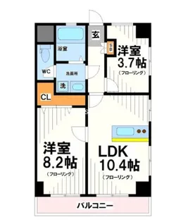 ドンジョン国領【2階】の間取り