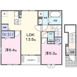 リッツメゾンA【2階】の間取り