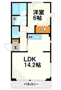 エーケーヒルズ【3階】の間取り