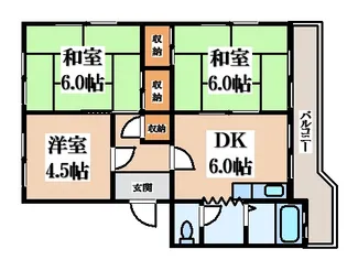 江尻マンション【4階】の間取り