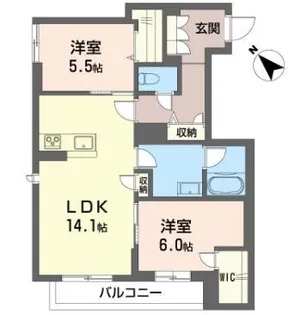 アリスティオ II【2階】の間取り