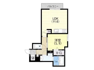 シャーメゾン シエロ【1階】の間取り