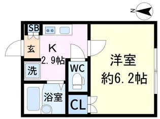 ソル・フルール【1階】の間取り