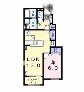 グラース上鎧II【1階】の間取り