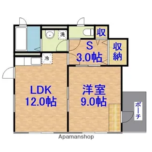 モリハイツD【1階】の間取り