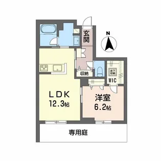 グランフィール【1階】の間取り